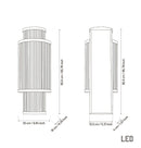 Nablus Transparent Glass Çubuklu Antique Wall Sconce - Heka Lighting & Trading Limited
