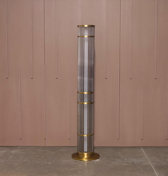 Nablus Transparent Glass Stick Antique Floor Lamp