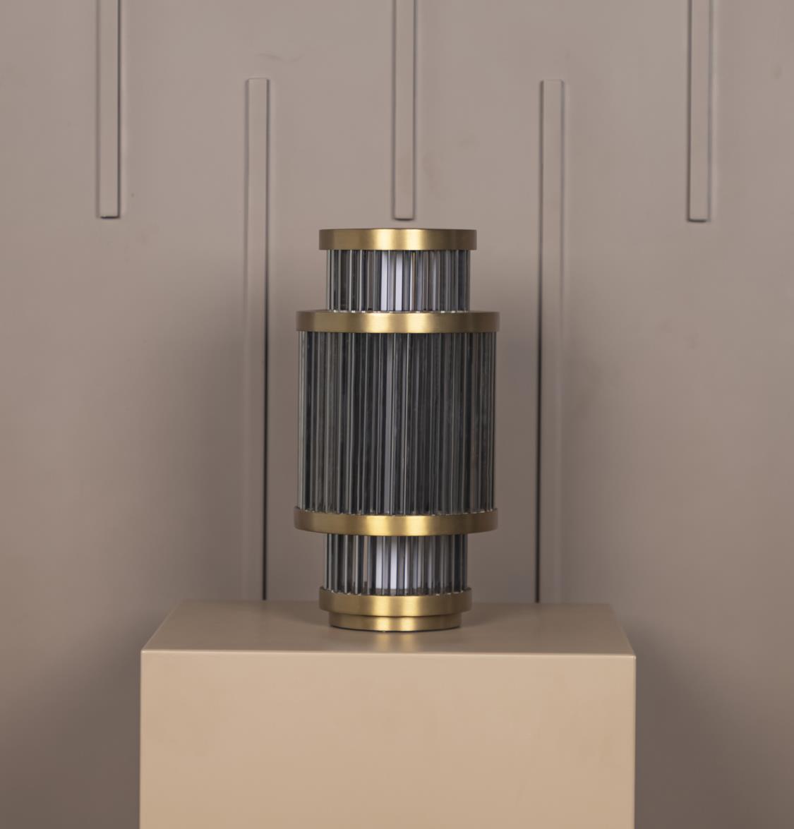 Nablus Transparent Glass Stick Antique Table Lamp - Heka Lighting & Trading Limited