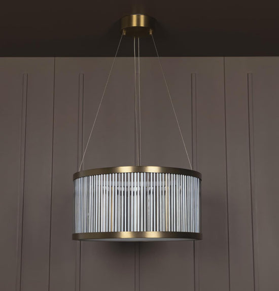 Nablus Transparent Glass Stick Antique Chandelier - 60Cm