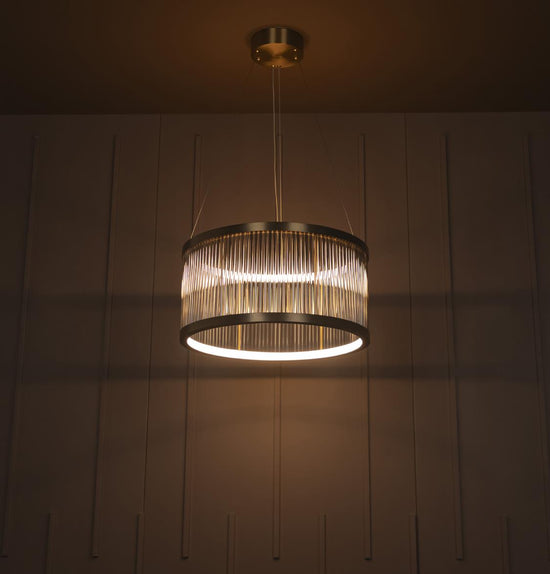Nablus Transparent Glass Stick Antique Chandelier - 60Cm