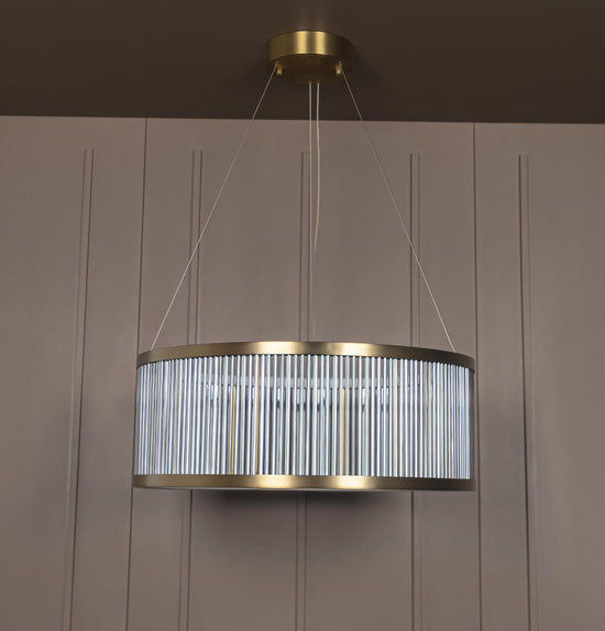 Nablus Transparent Glass Stick Antique Chandelier - 80Cm