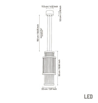Nablus Transparent Glass Stick Antique Pendant Light - Heka Lighting & Trading Limited
