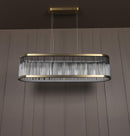 Nablus Transparent Glass Rod Antique Dining Table Chandelier - Heka Lighting & Trading Limited