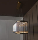 Nablus Transparent Glass Rod Antique Dining Table Chandelier - Heka Lighting & Trading Limited