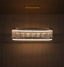 Nablus Transparent Glass Rod Antique Dining Table Chandelier - Heka Lighting & Trading Limited