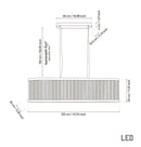 Nablus Transparent Glass Rod Antique Dining Table Chandelier - Heka Lighting & Trading Limited