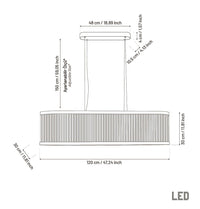 Nablus Transparent Glass Rod Antique Dining Table Chandelier - Heka Lighting & Trading Limited
