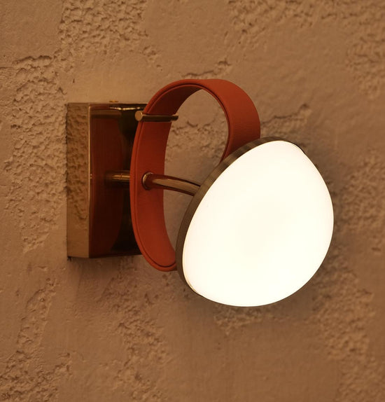 Nepal Platinum Single Soft Glass Led Wall Sconce