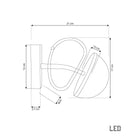 Nepal Platinum Single Soft Glass Led Wall Sconce - Heka Lighting & Trading Limited