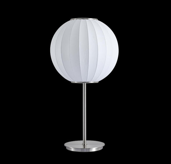 Nova White Soft Touch Globe Table Lamp 30 Cm