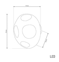 Odense Bubbly Flat Honey Glass Antique Led Wall Sconce - Heka Lighting & Trading Limited