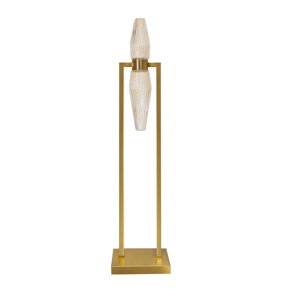 Omega 2's Transparent Glass Antique Floor Lamp