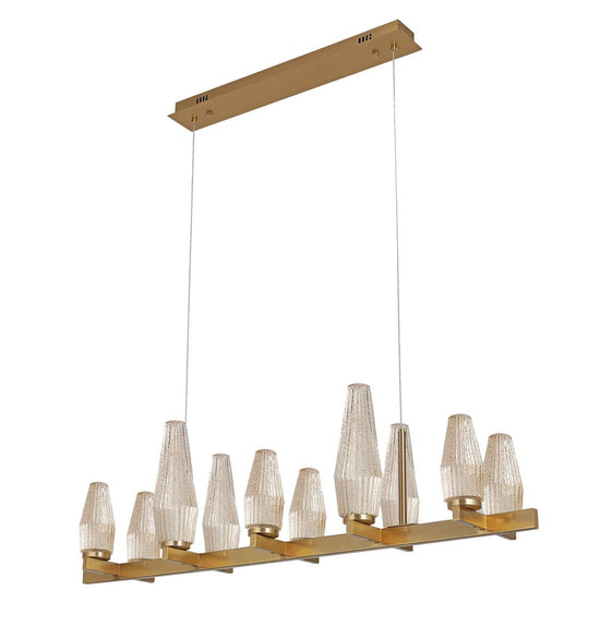 Omega 10's Transparent Glass Antique Dining Table Top Chandelier