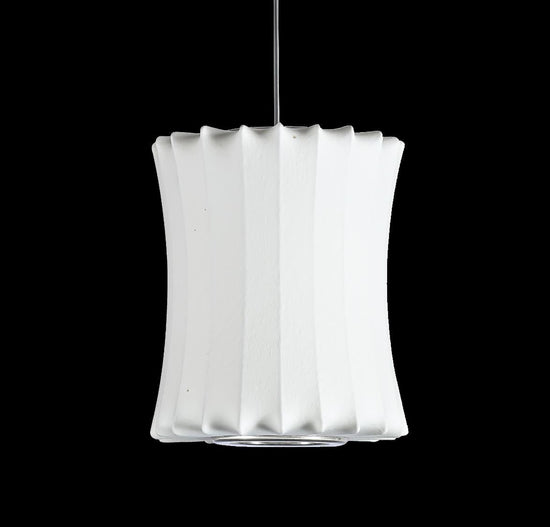 Orbit Soft Touch White Cylinder Pendant Light Chandelier 30 Cm