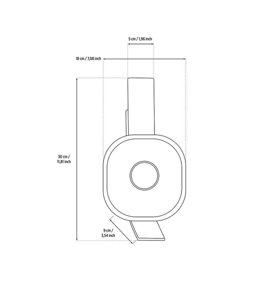 Üsküp Transparent Crystal Chrome Single Led Wall Sconce