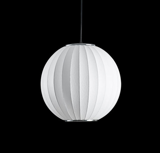 Orion Soft Touch White Globe Pendant Light Chandelier 33 Cm