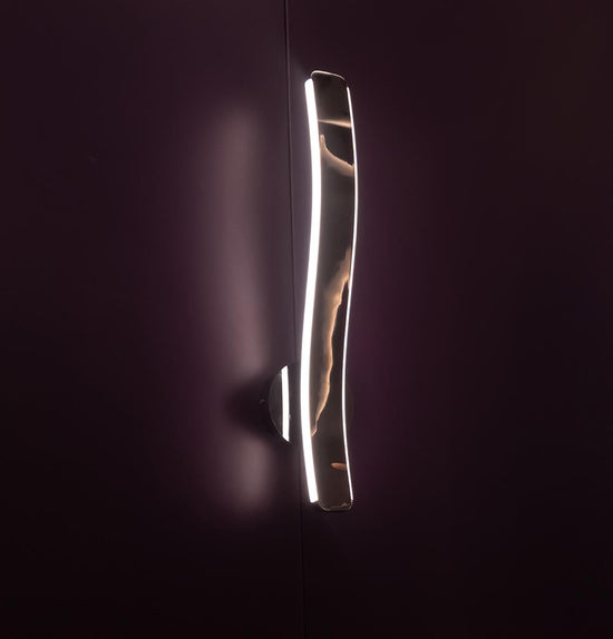 Oslo Platinum Stainless White Acrylic Led Wall Sconce