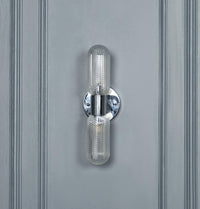 Ottava 2-Piece Transparent Chrome Wall Sconce - Heka Lighting & Trading Limited