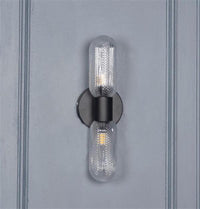 Ottava Set Of 2 Transparent Black Wall Sconce - Heka Lighting & Trading Limited