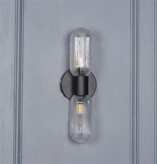 Ottava Set Of 2 Transparent Black Wall Sconce