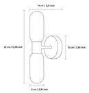 Ottava Set Of 2 Transparent Black Wall Sconce - Heka Lighting & Trading Limited