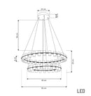 Panama 16+28 Transparent Acrylic Black Chandelier - Heka Lighting & Trading Limited