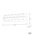Panama Six Transparent Acrylic Black Led Wall Sconce - Heka Lighting & Trading Limited