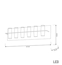 Panama Six Transparent Acrylic Black Led Wall Sconce - Heka Lighting & Trading Limited