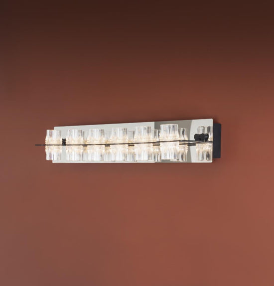 Panama Six Transparent Acrylic Black Led Wall Sconce