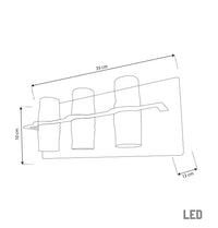 Panama Three Transparent Acrylic Black Led Wall Sconce - Heka Lighting & Trading Limited