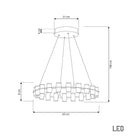 Panama 20's Transparent Acrylic Black Chandelier - Heka Lighting & Trading Limited