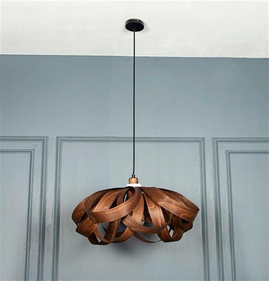 Papirus Mid-Size Wenge Pendant Light Chandelier