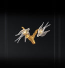 Peru Brass Transparent Swallow Glass Led Wall Sconce 25 Cm - Heka Lighting & Trading Limited