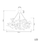 Peru Brass Transparent Swallow Glass Chandelier 100Cm - Heka Lighting & Trading Limited