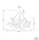 Peru Brass Transparent Swallow Glass Chandelier 80 Cm - Heka Lighting & Trading Limited