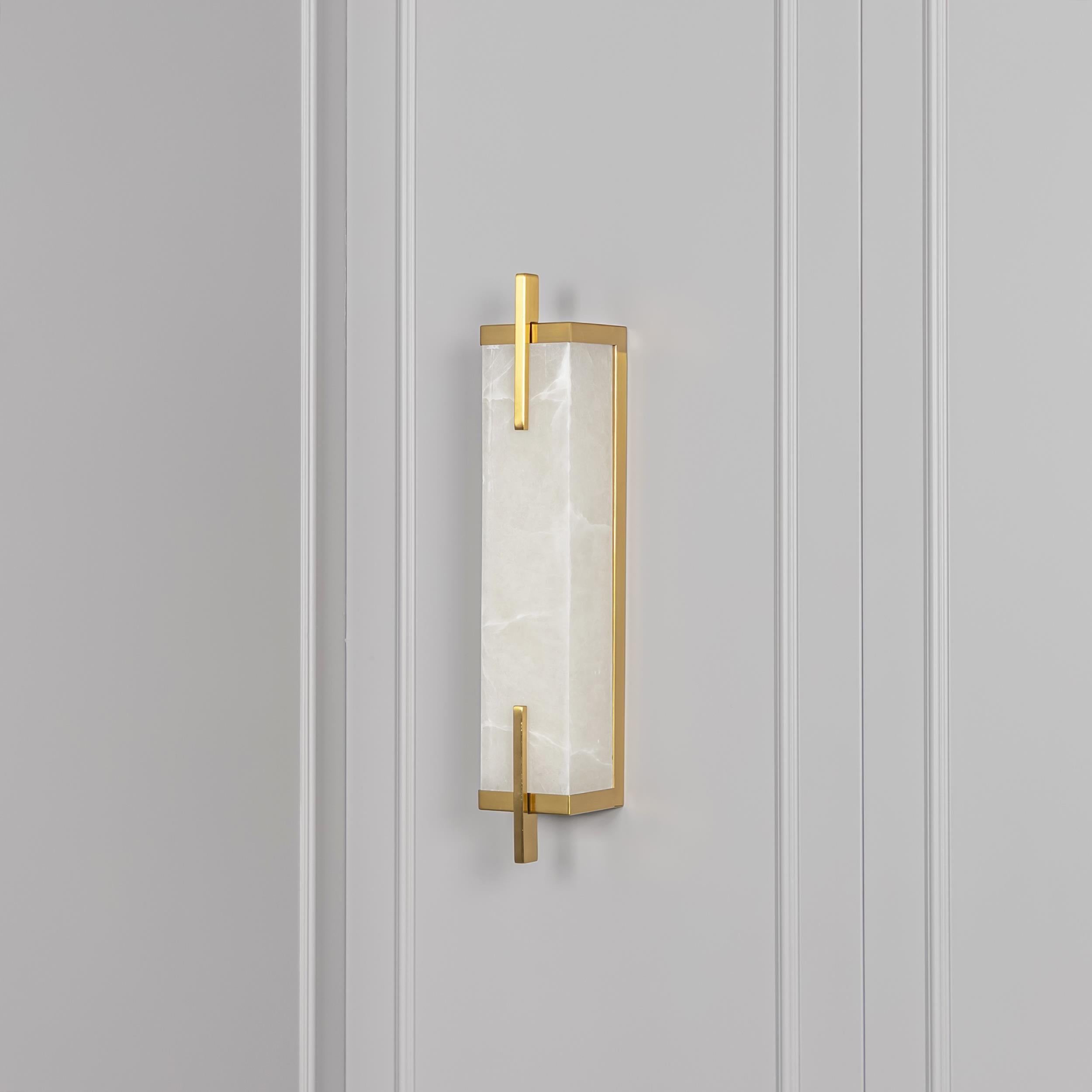 Polaris White Marbled Antique Led Wall Sconce - 60 Cm - Heka Lighting & Trading Limited