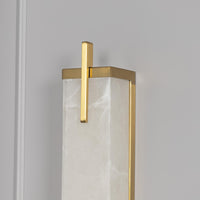 Polaris White Marbled Antique Led Wall Sconce - 60 Cm - Heka Lighting & Trading Limited