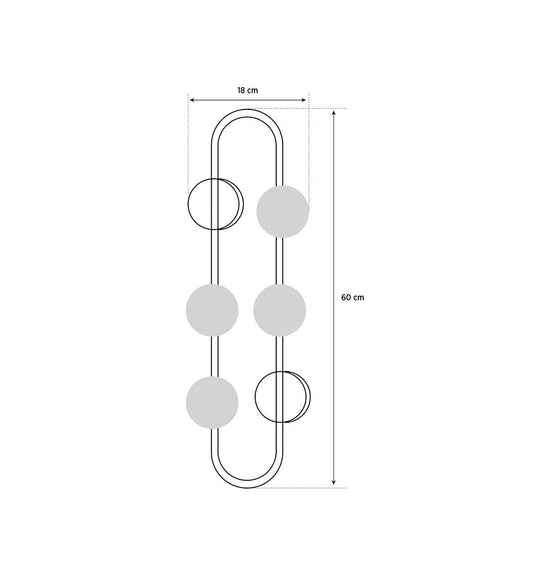 Pontus 4-Way Hook Antique Wall Sconce