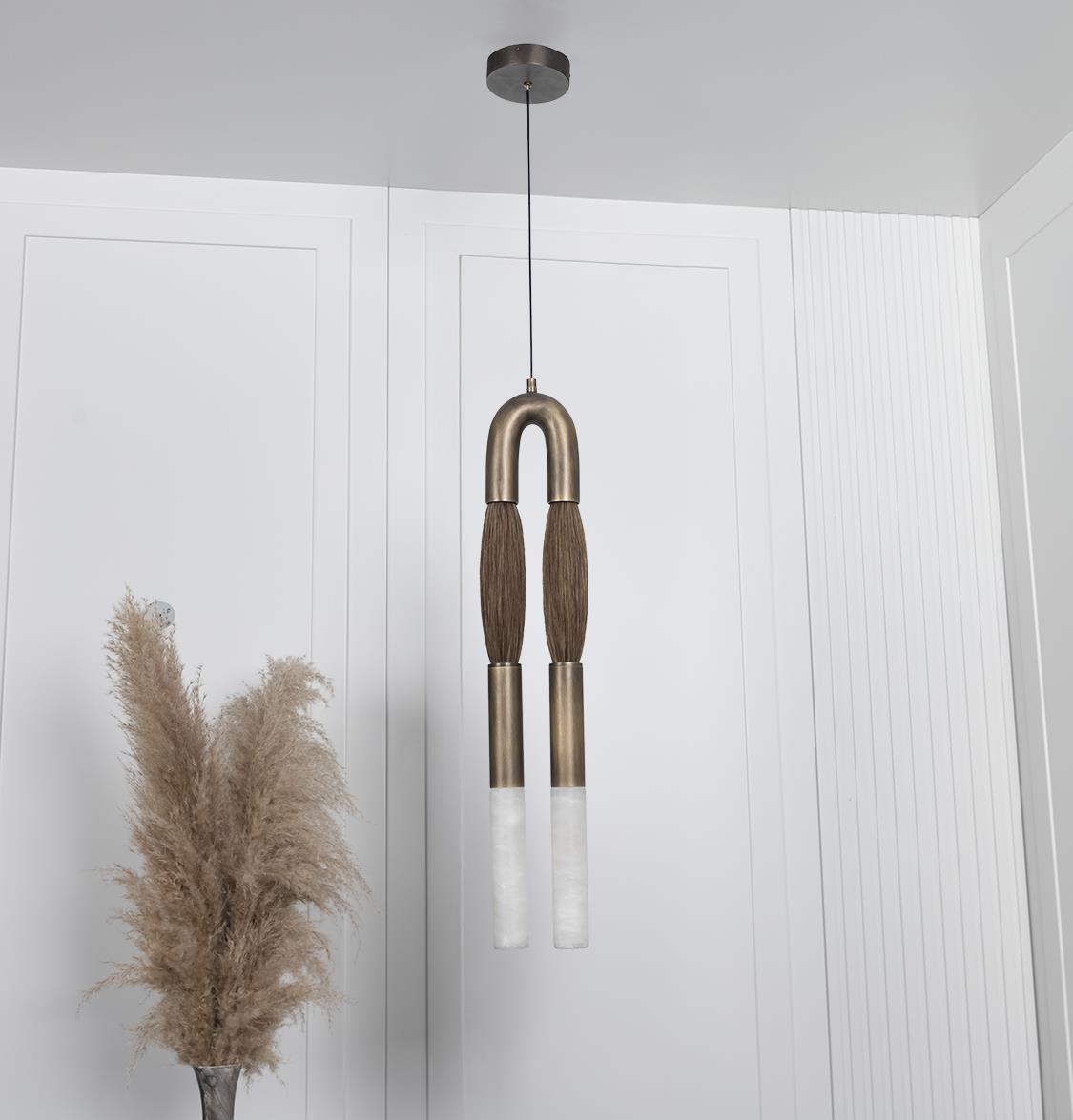 Pony Horse Hair Dark Antique Marble Pendant Light Big Chandelier - Heka Lighting & Trading Limited