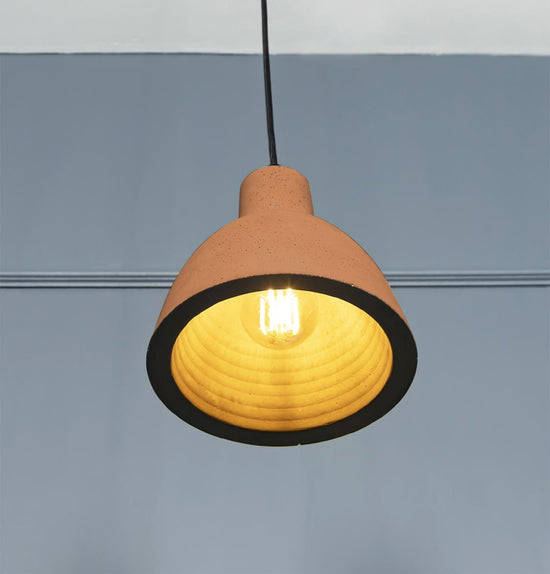 Pot Concrete Red Pendant Light