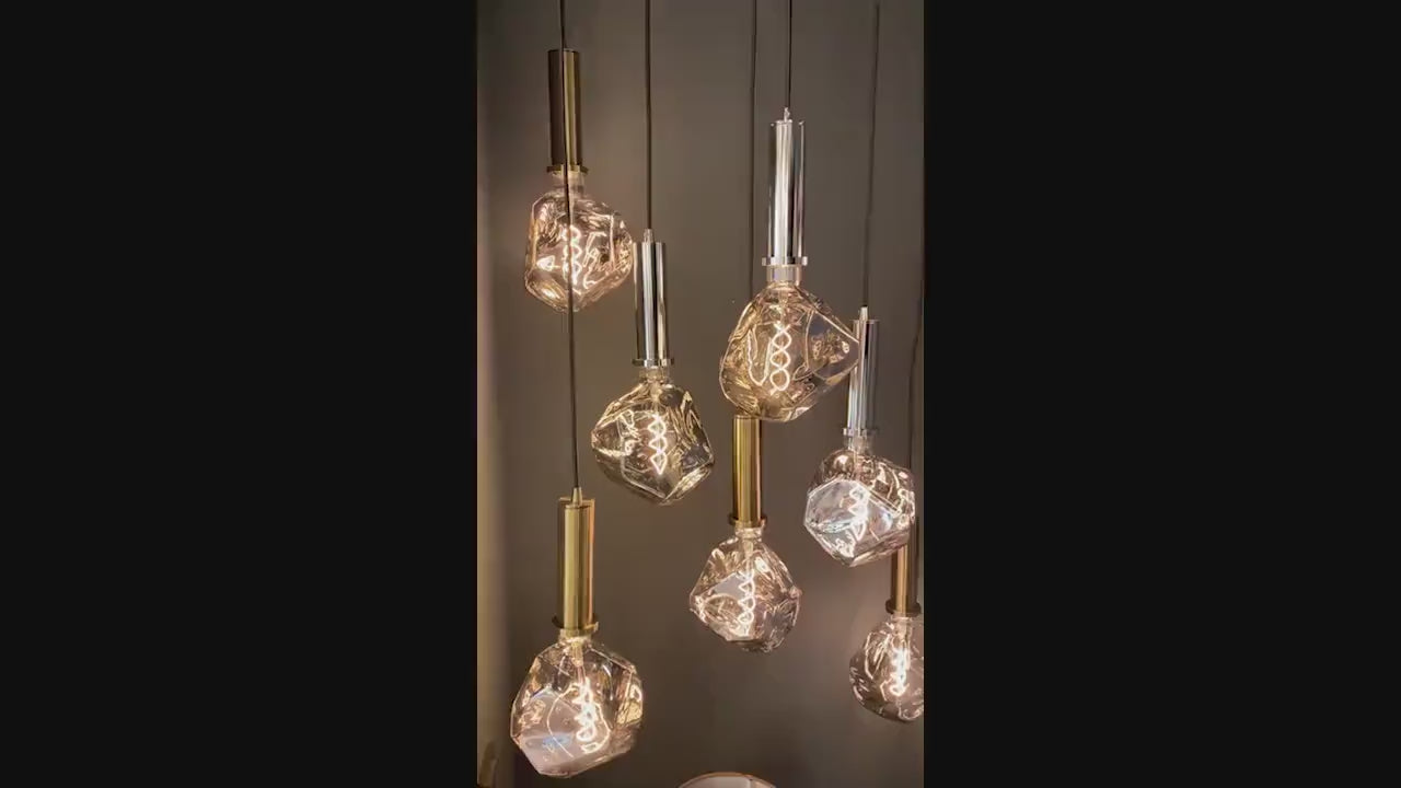 Irregular glass online pendant light