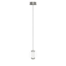 Bükreþ Single Chrome Stainless Transparent Glass Chandelier 15 Cm