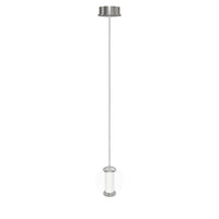 Bükreþ Single Chrome Stainless Transparent Glass Chandelier 15 Cm
