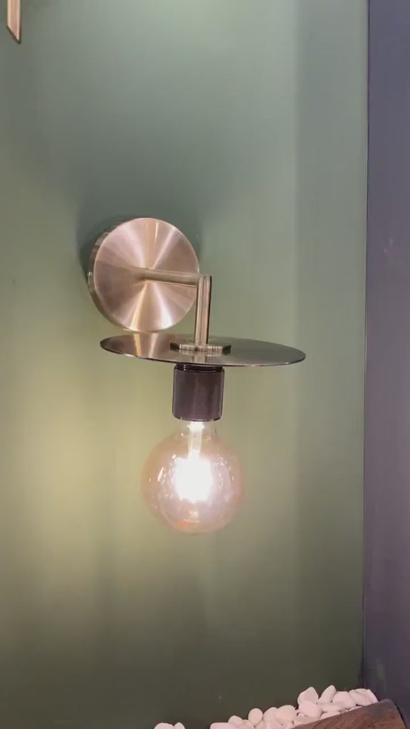 Brass Wall Mounted Lamp, Art Deco Sconce, Housewarming Gift Wall Light, Hanging Wall Lighting. MODEL : ARLON