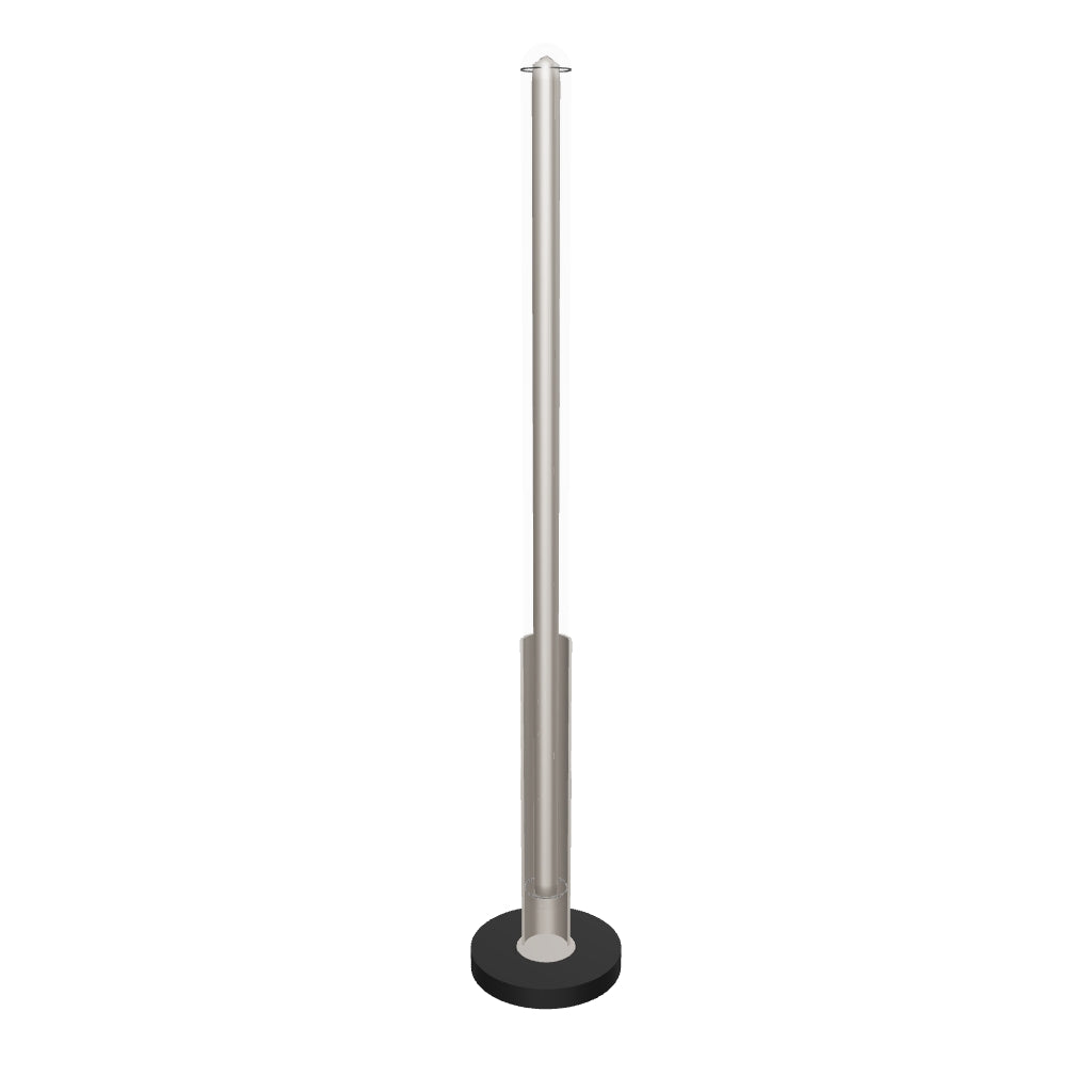Bermuda Transparent Glass Beige Floor Lamp