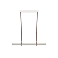 Bermuda Transparent Glass Beige Dining Table Chandelier 120 Cm