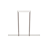 Bermuda Transparent Glass Beige Dining Table Chandelier 150 Cm