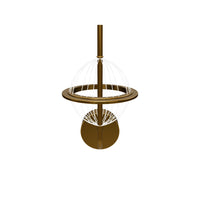 Carina Globe Transparent Acrylic Gold Led Wall Sconce 14 Cm