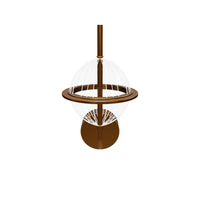 Carina Globe Transparent Acrylic Gold Led Wall Sconce 14 Cm